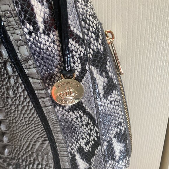 Brahmin Tabitha Handbag Grey and Black - Picture 3 of 5